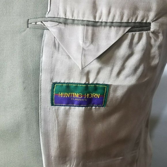 HUNTING HORN CLASSICS MEN'S 39S SPORT COAT GRAY POLYESTER WOOL - Picture 8 of 9